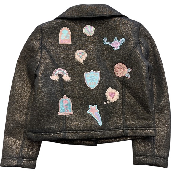 KIDS DISNEY PRINCESS METALLIC MOTO JACKET WITH APPLIQUES/SIZE: 7/8 - Picture 13 of 15